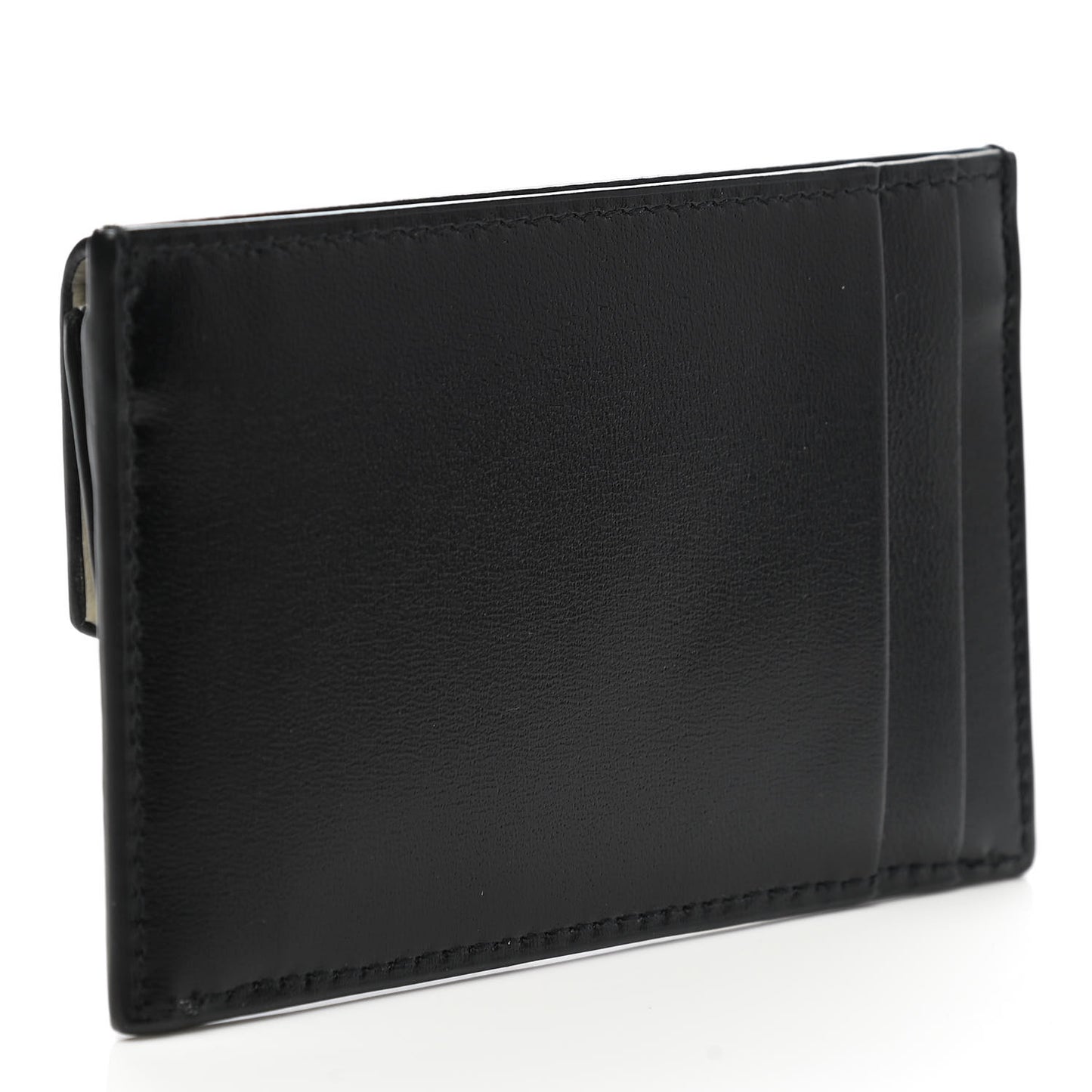 Calfskin Uptown Monogram Card Case Black