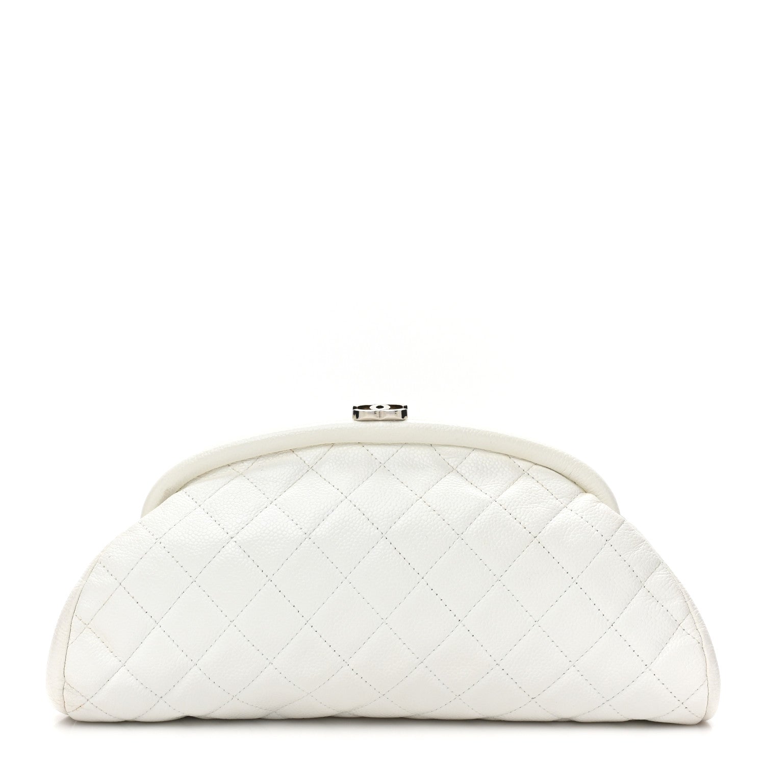 Chanel Caviar Quilted Timeless Clutch White 1 of 12