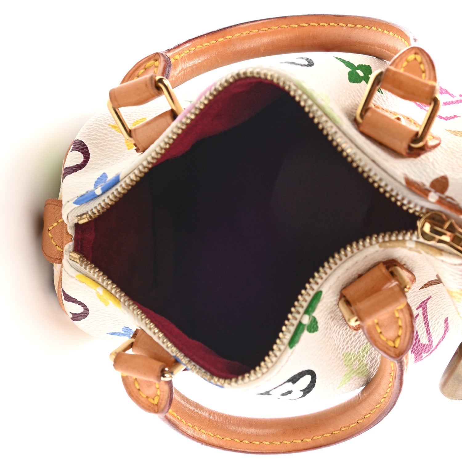 Louis Vuitton Monogram Multicolor Mini Sac HL Speedy White 4 of 9