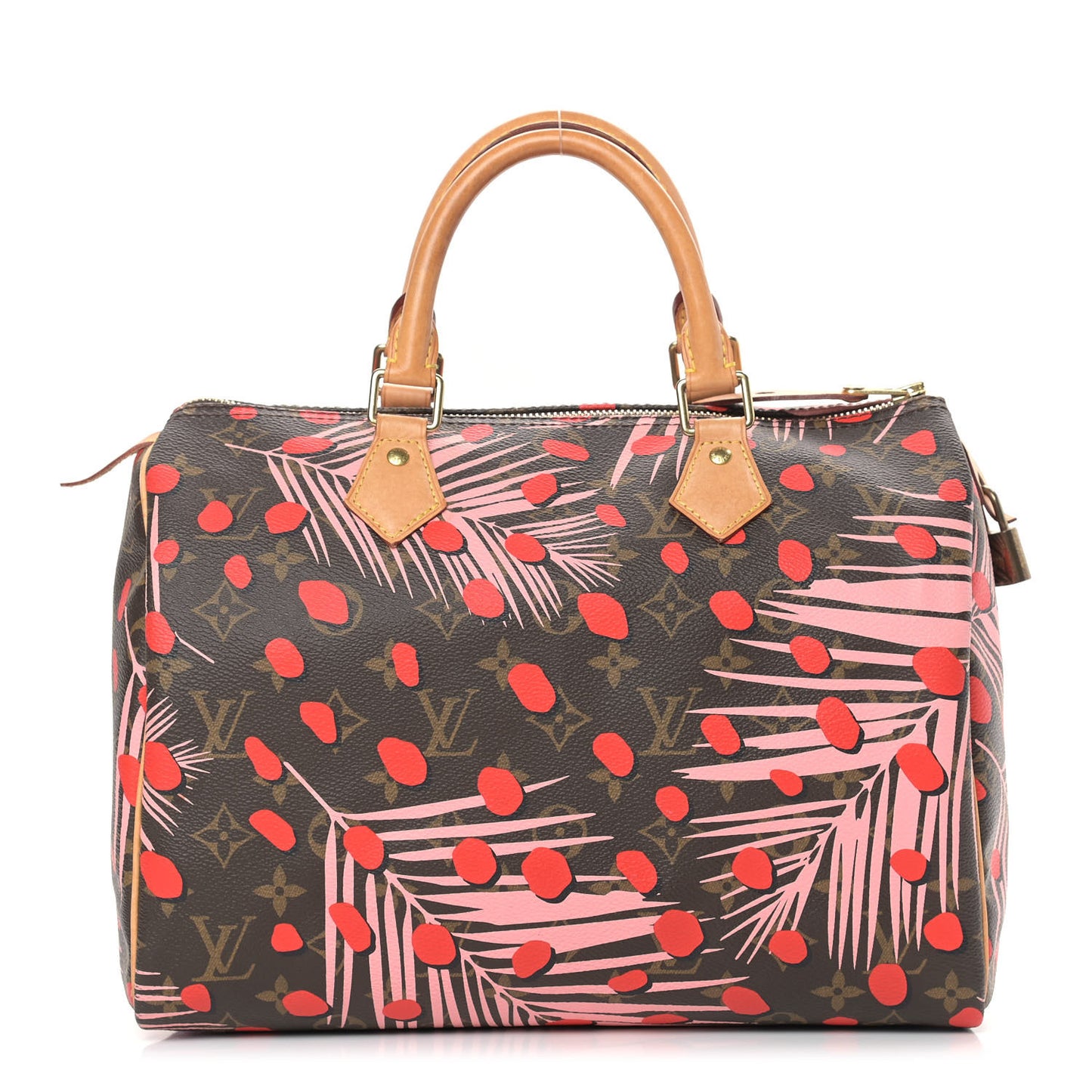 Monogram Jungle Dots Speedy 30 Sugar Pink Poppy
