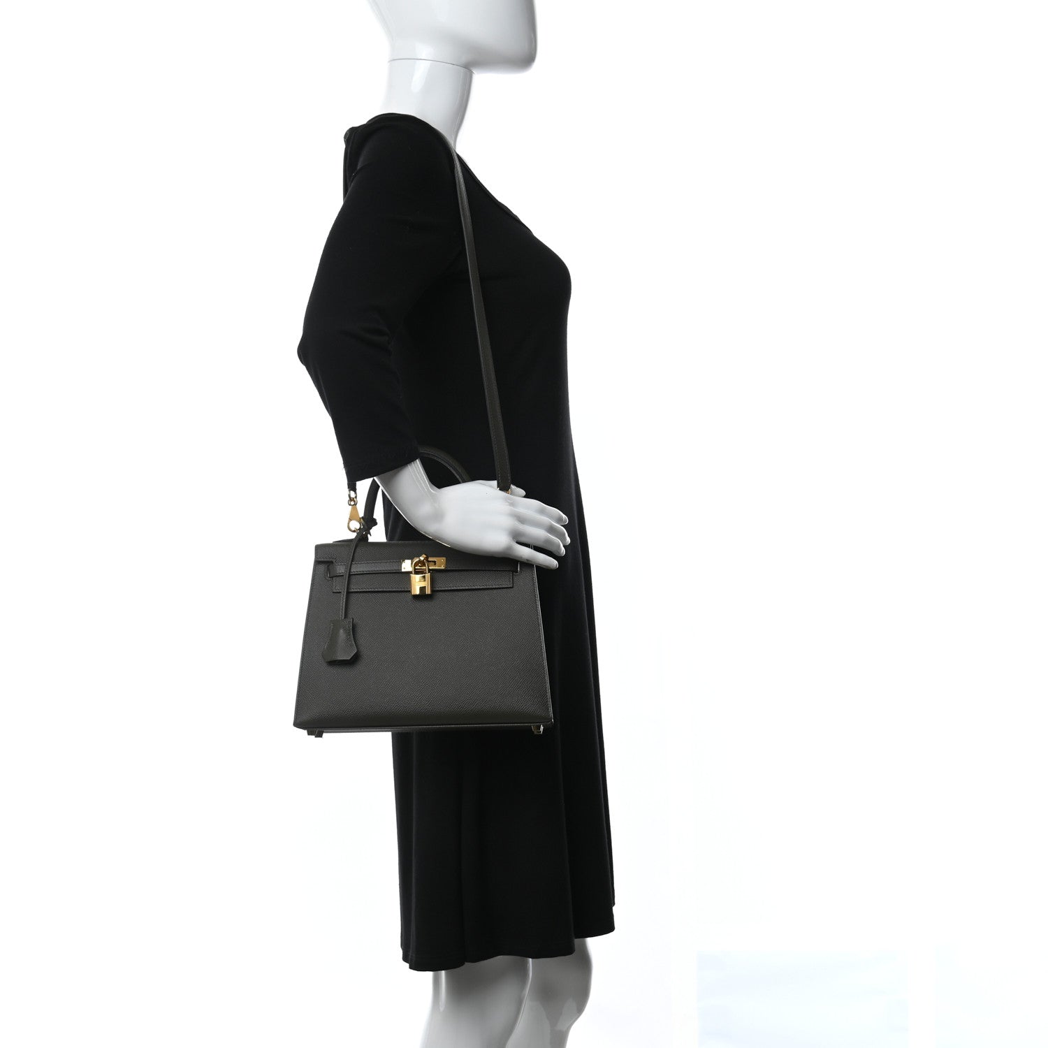 Hermes Epsom Kelly Sellier 25 Vert De Gris 2 of 10