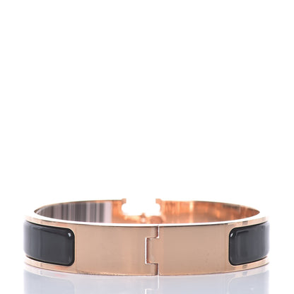 Hermes Enamel Narrow Clic Clac H Bracelet PM Black 3 of 7