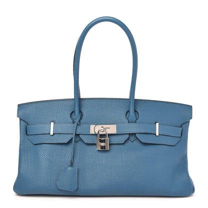 Hermes Taurillon Clemence JPG Shoulder Birkin II 42 Cobalt 1 of 10