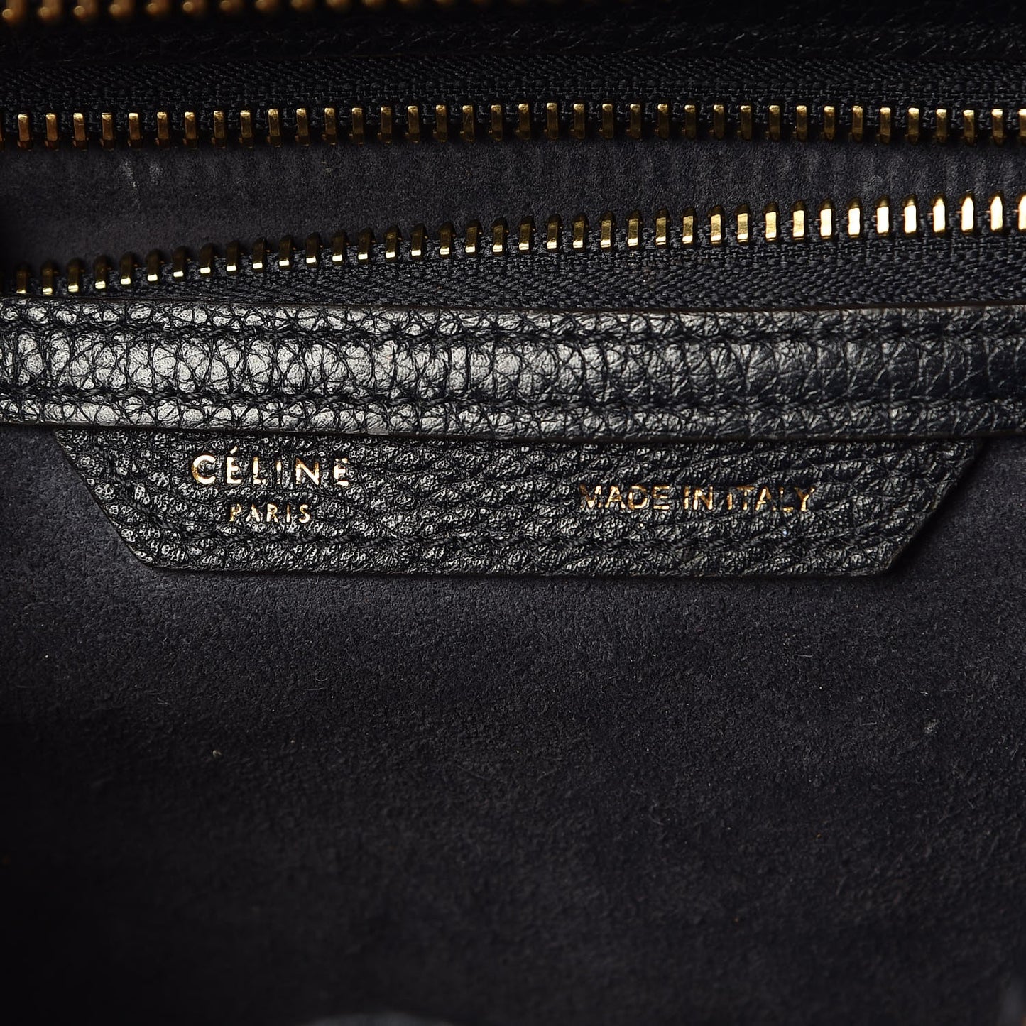 Drummed Calfskin Micro Luggage Black