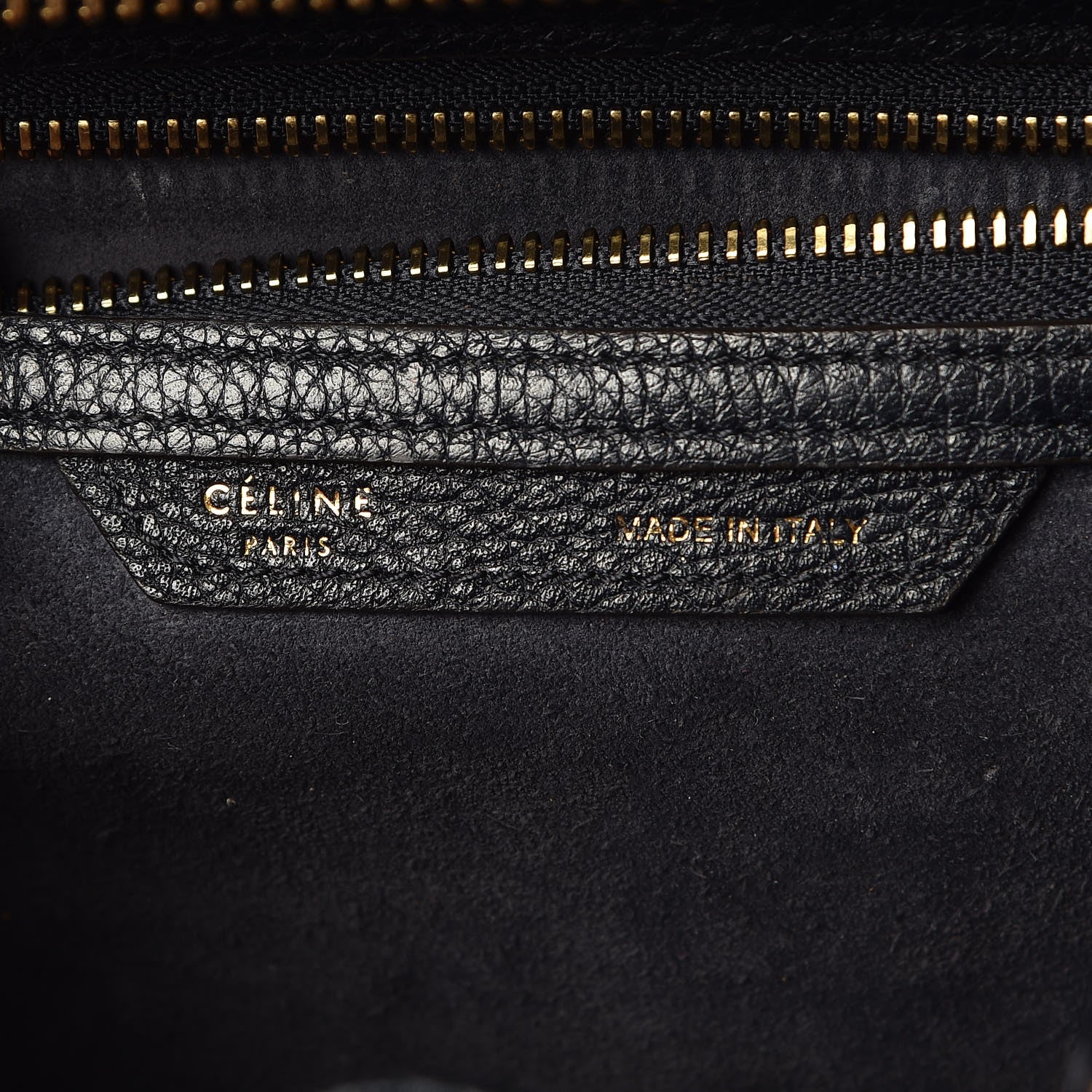 Celine Drummed Calfskin Micro Luggage Black 7 of 31