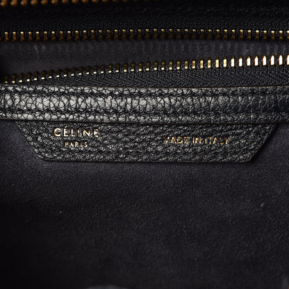 Celine Drummed Calfskin Micro Luggage Black 7 of 31