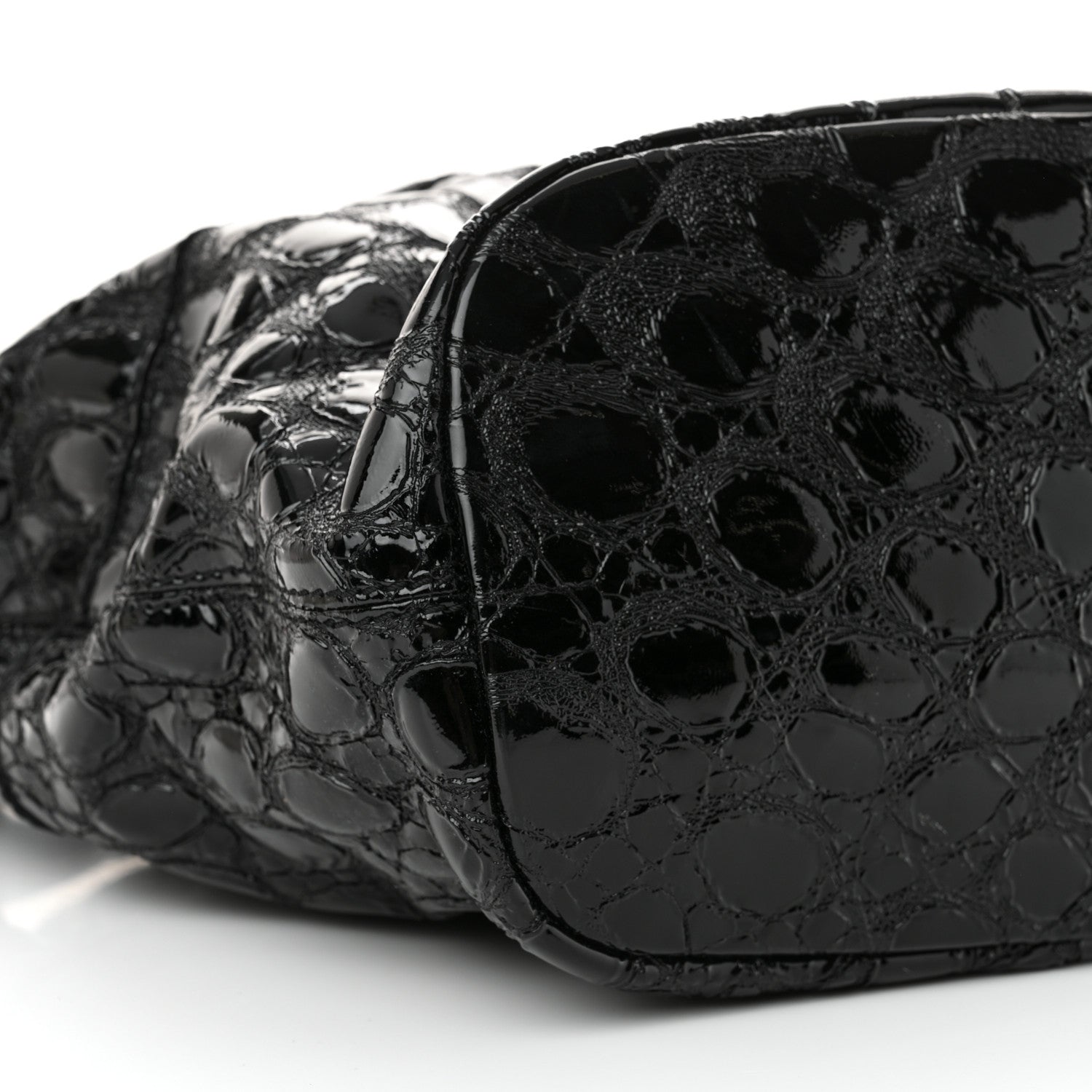 Givenchy Patent Crocodile Embossed Large Nightingale Black 8 of 11
