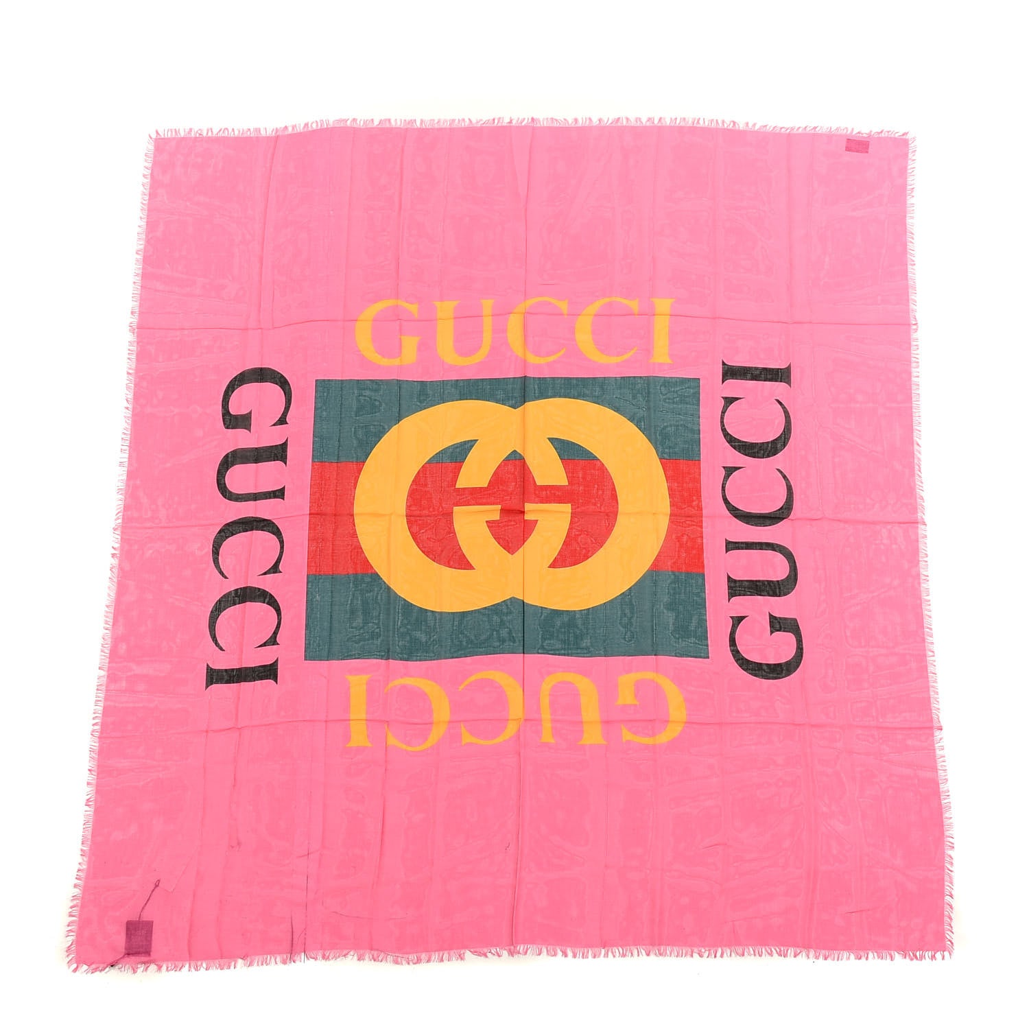 Gucci Modal Silk Gucci Two Shawl Fuxia 1 of 3