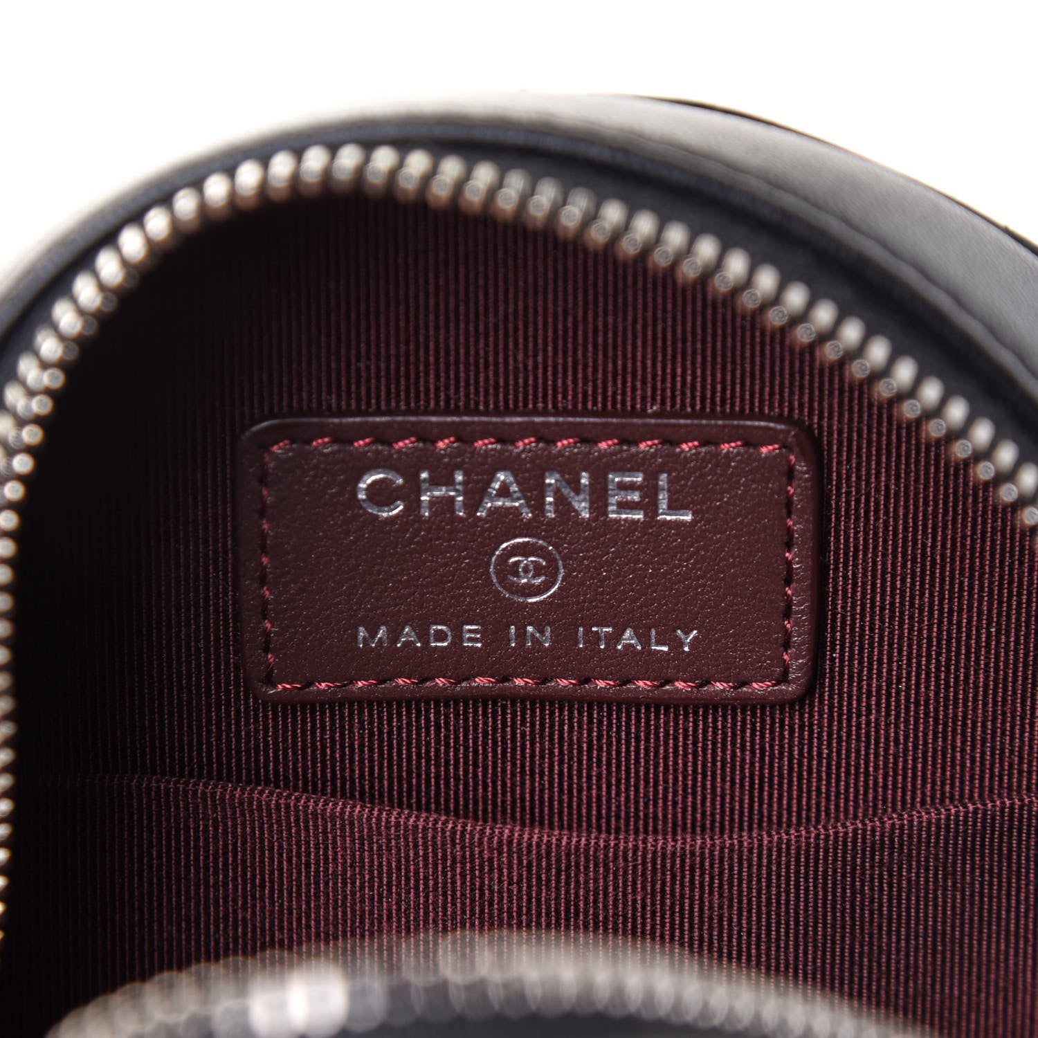 Chanel Lambskin Quilted Round Clutch With Chain Black 6 of 11