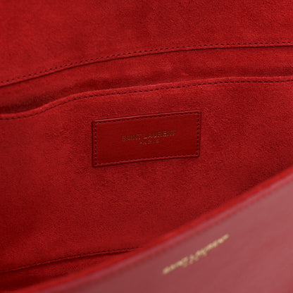 Saint Laurent Calfskin Classic Y Ligne Clutch Red 5 of 9