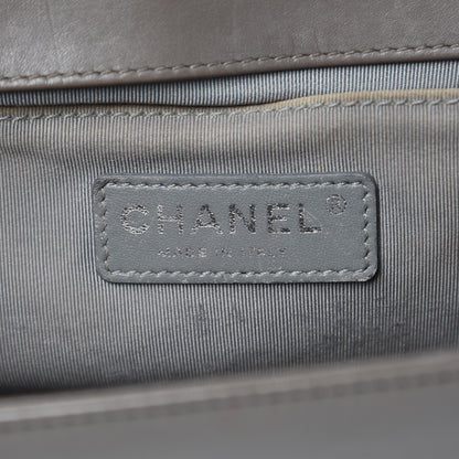 Chanel Calfskin Chevron Quilted Medium Boy Flap Grey 7 of 15