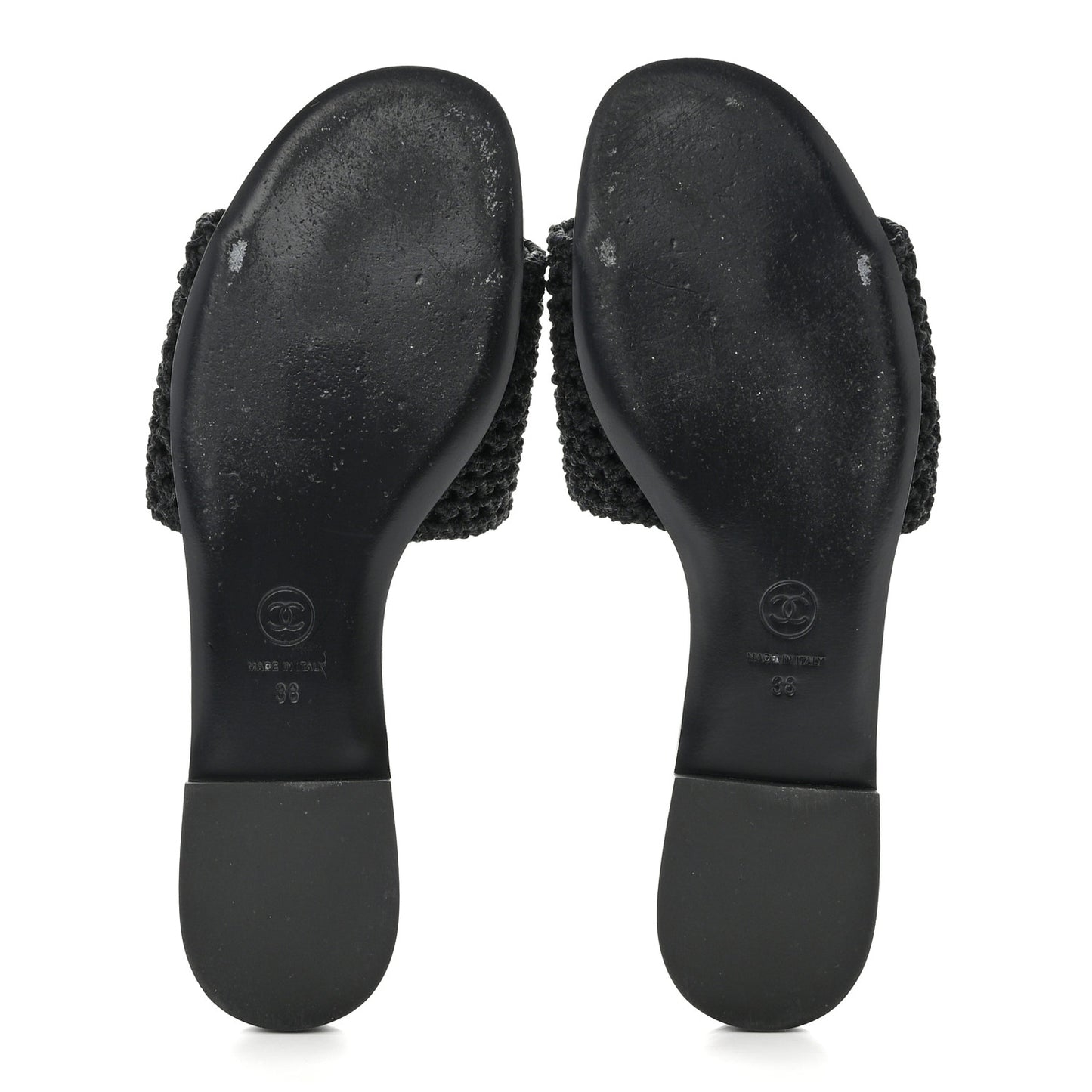 Crochet CC Mules Sandals 38 Black