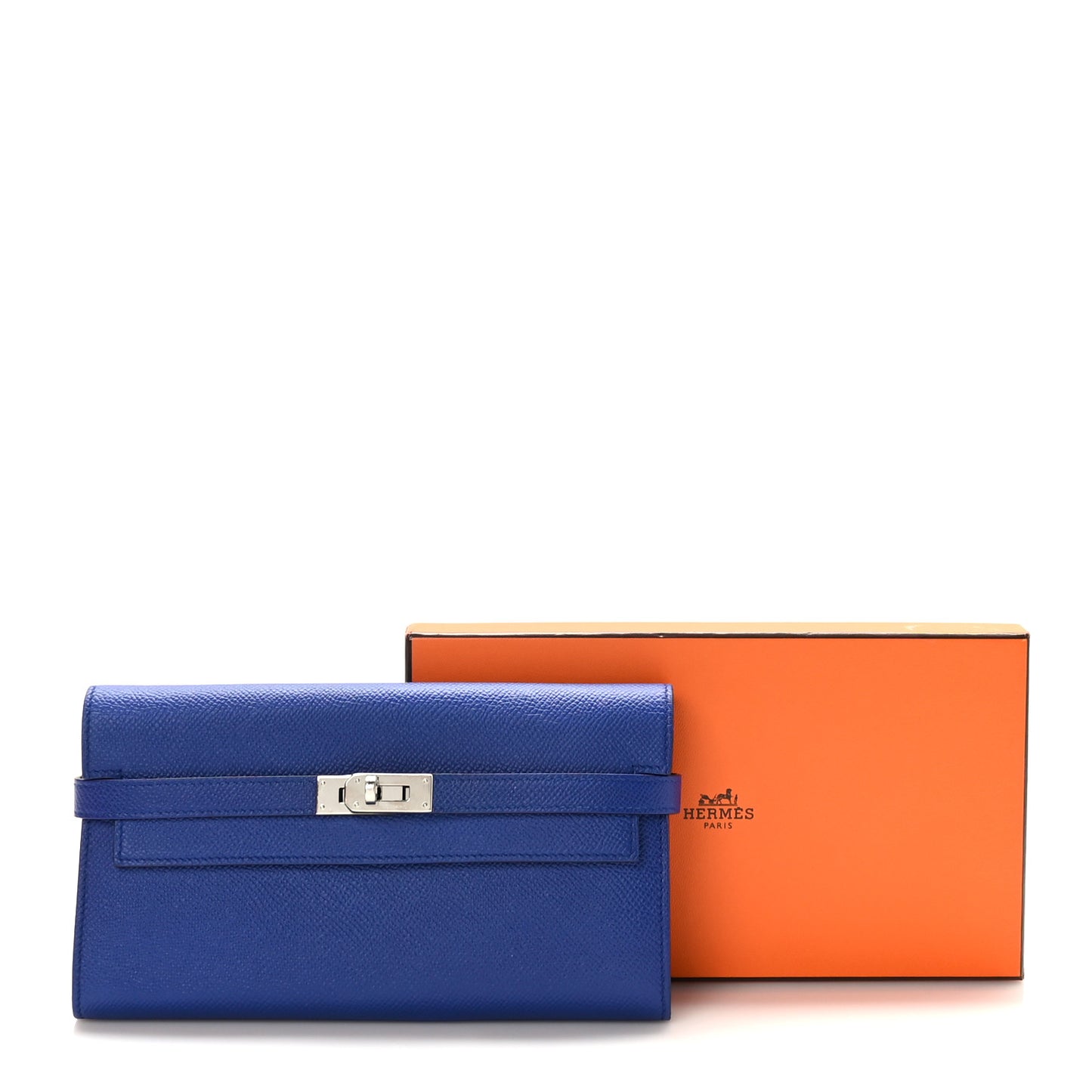 Epsom Kelly Longue Wallet Bleu Electrique