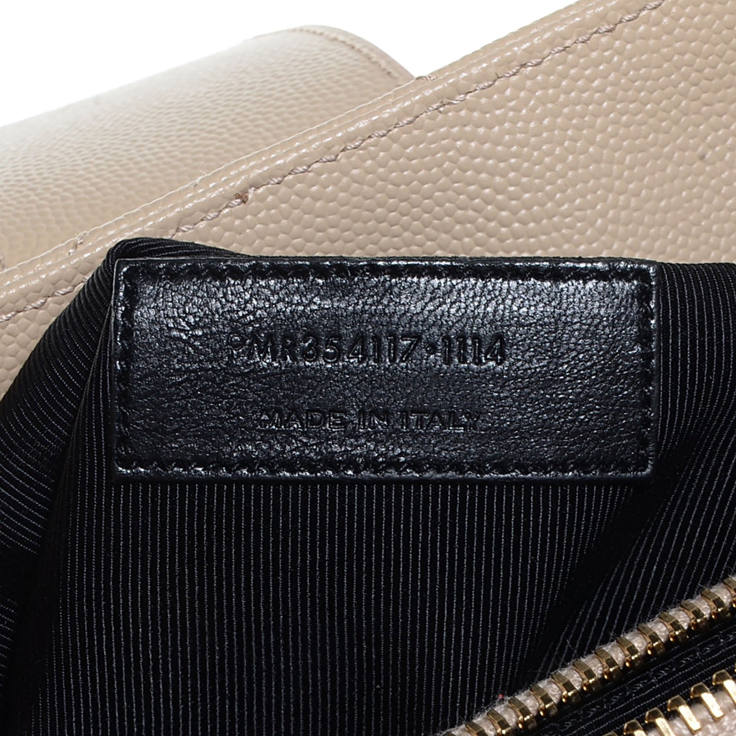 Saint Laurent Grain De Poudre Matelasse Chevron Monogram Shopping Bag Nude 8 of 9