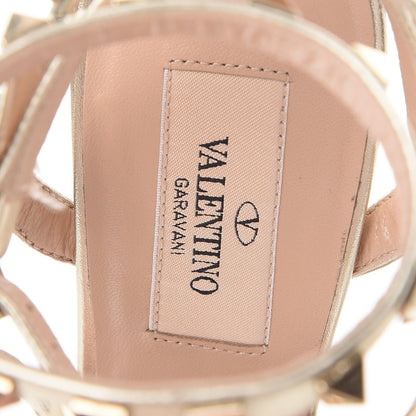 Valentino Garavani Nappa Rockstud Ankle Strap 65mm Pumps 36 Gold 9 of 12