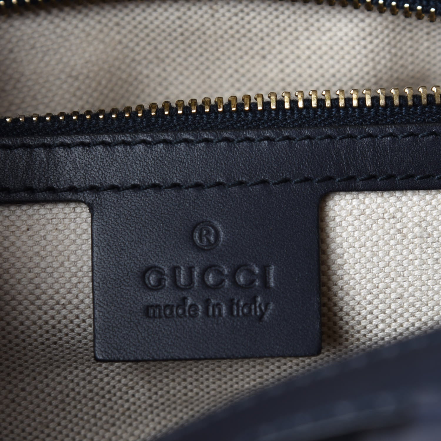 Gucci Monogram Selleria Calfskin Vintage Web Medium Boston Beige Blue 8 of 9