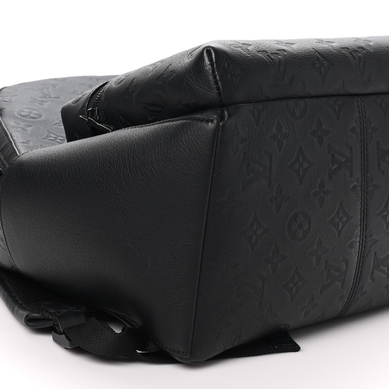 Louis Vuitton Calfskin Shadow Monogram Discovery Backpack PM Black 7 of 8