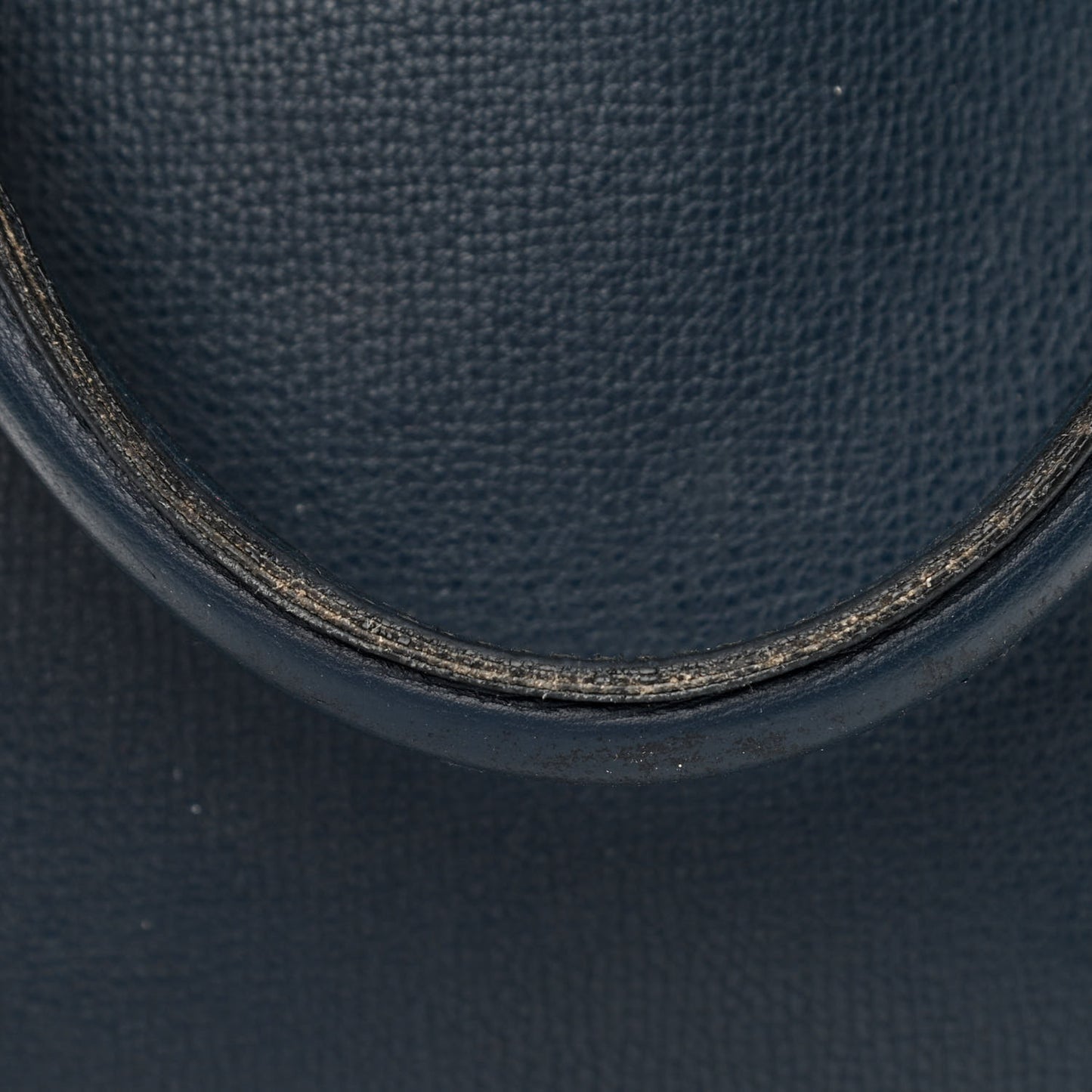 Calfskin House Check Medium Banner Tote Ink Blue