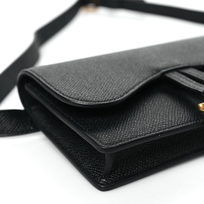 Christian Dior Grained Calfskin Saddle Belt Bag Black Black 9 of 10
