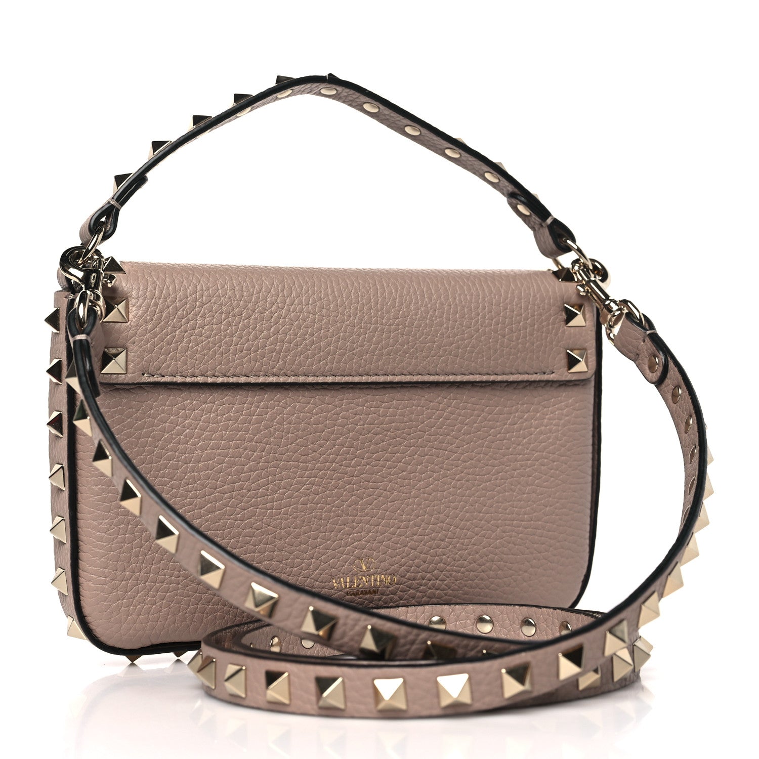 Valentino Garavani Grainy Calfskin Rockstud Crossbody Pouch Poudre 3 of 10