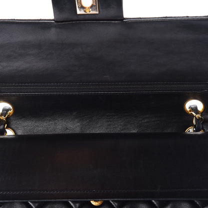Chanel Lambskin Quilted Medium Double Flap Black 14 of 14
