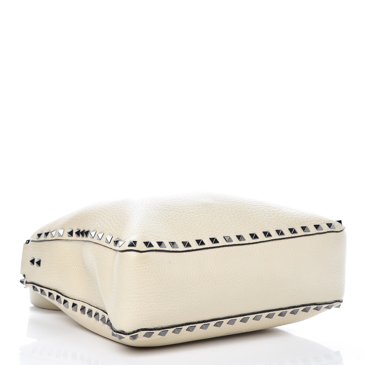 Valentino Garavani Pebbled Calfskin Small Rockstud Flip-Lock Messenger Bag Light Ivory 4 of 10
