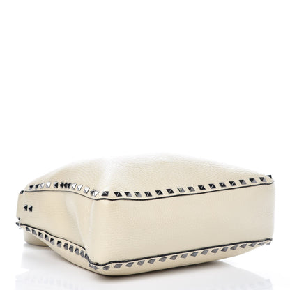 Valentino Garavani Pebbled Calfskin Small Rockstud Flip-Lock Messenger Bag Light Ivory 4 of 10