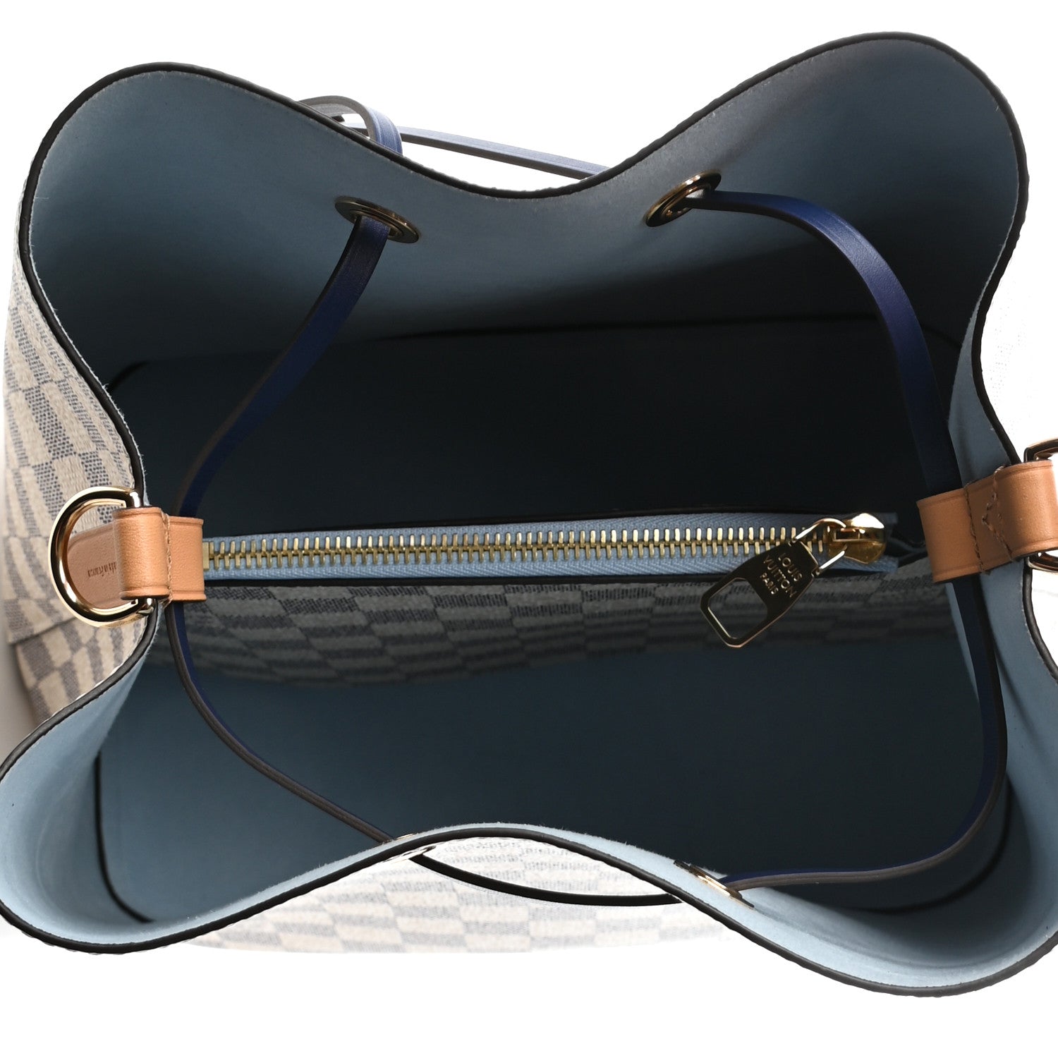 Louis Vuitton Damier Azur Braided Neonoe MM Blue 4 of 4