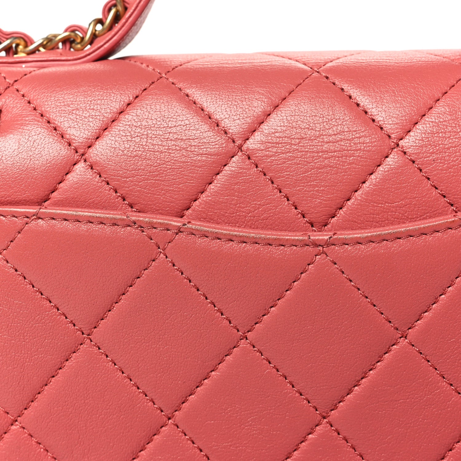 Chanel Lambskin Quilted Small Chain Infinity Top Handle Flap Pink 11 of 11