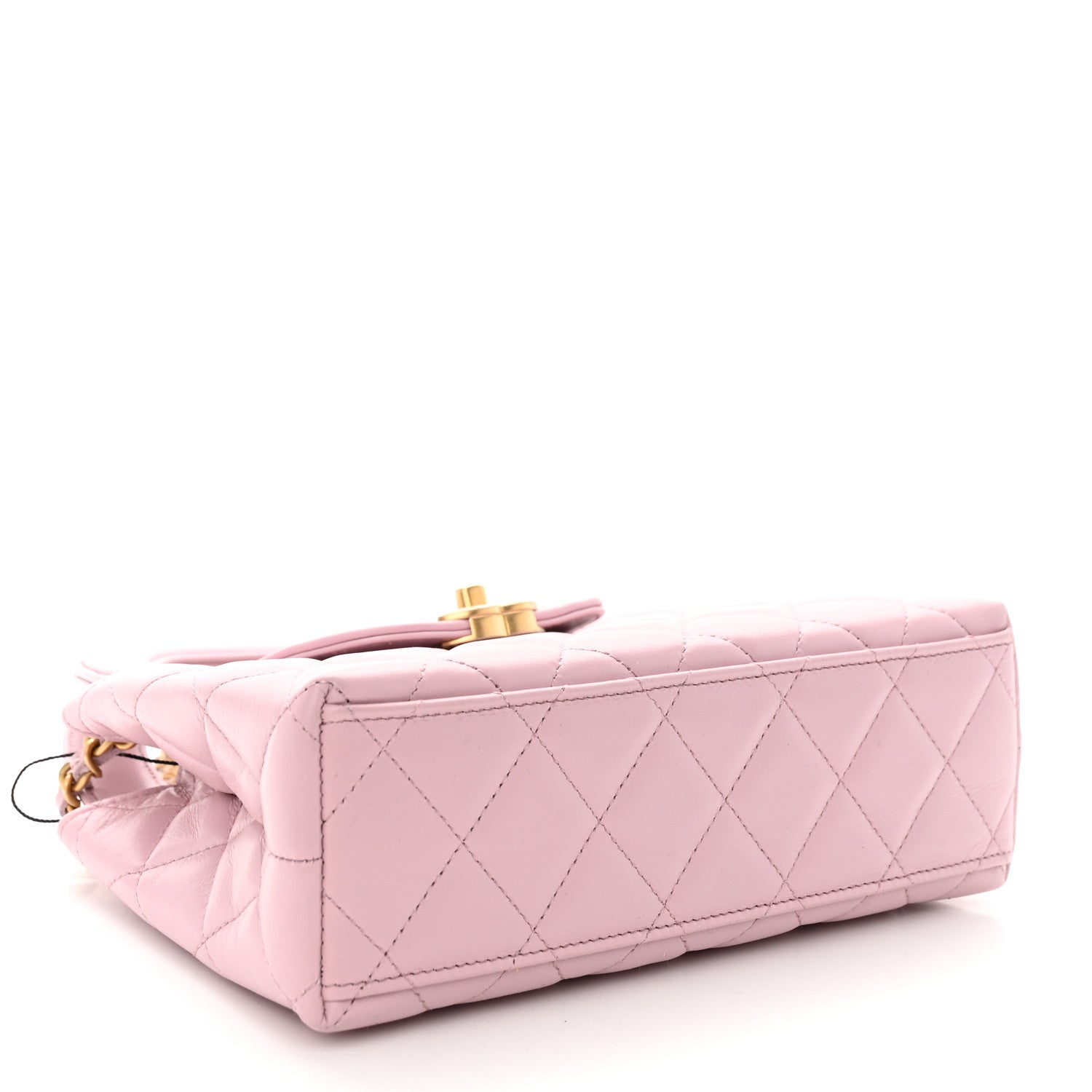 Chanel Shiny Aged Calfskin Quilted Nano Kelly Shopper Pink 4 of 10
