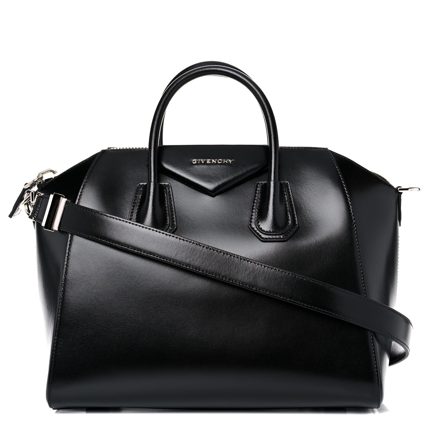 Givenchy Shiny Lord Calfskin Medium Antigona Black 1 of 10