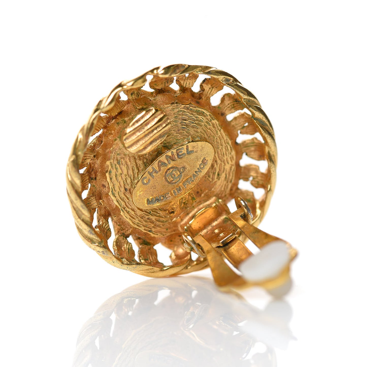 Pearl Clip On Earrings Gold