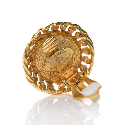 Chanel Pearl Clip On Earrings Gold 5 of 5