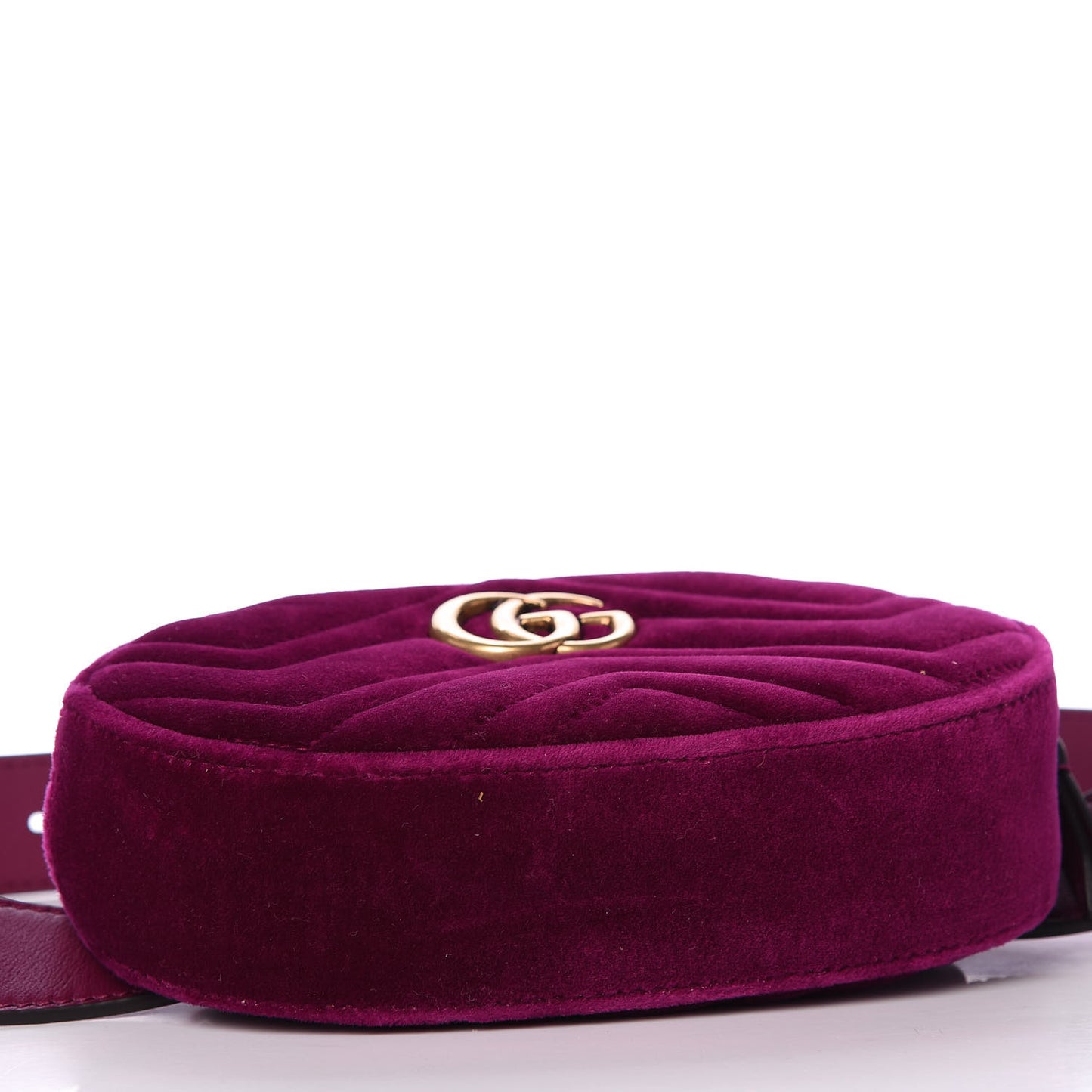 Velvet Matelasse GG Marmont Belt Bag 85 34 Fuchsia Violet Cyclamen