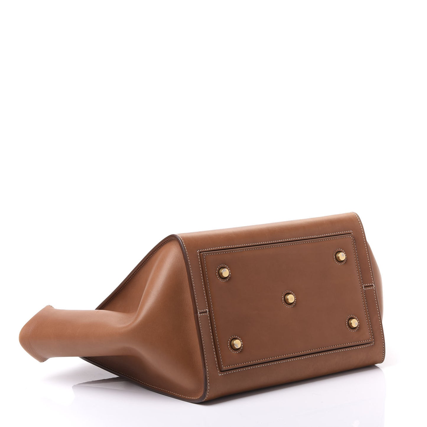Natural Calfskin Small Tie Knot Tote Tan