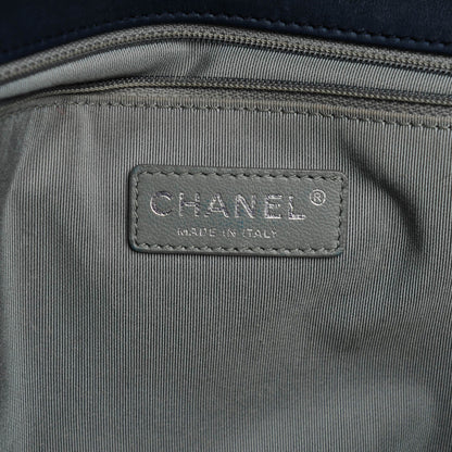 Chanel Calfskin Double Stitch New Medium Boy Flap Navy Blue 6 of 7