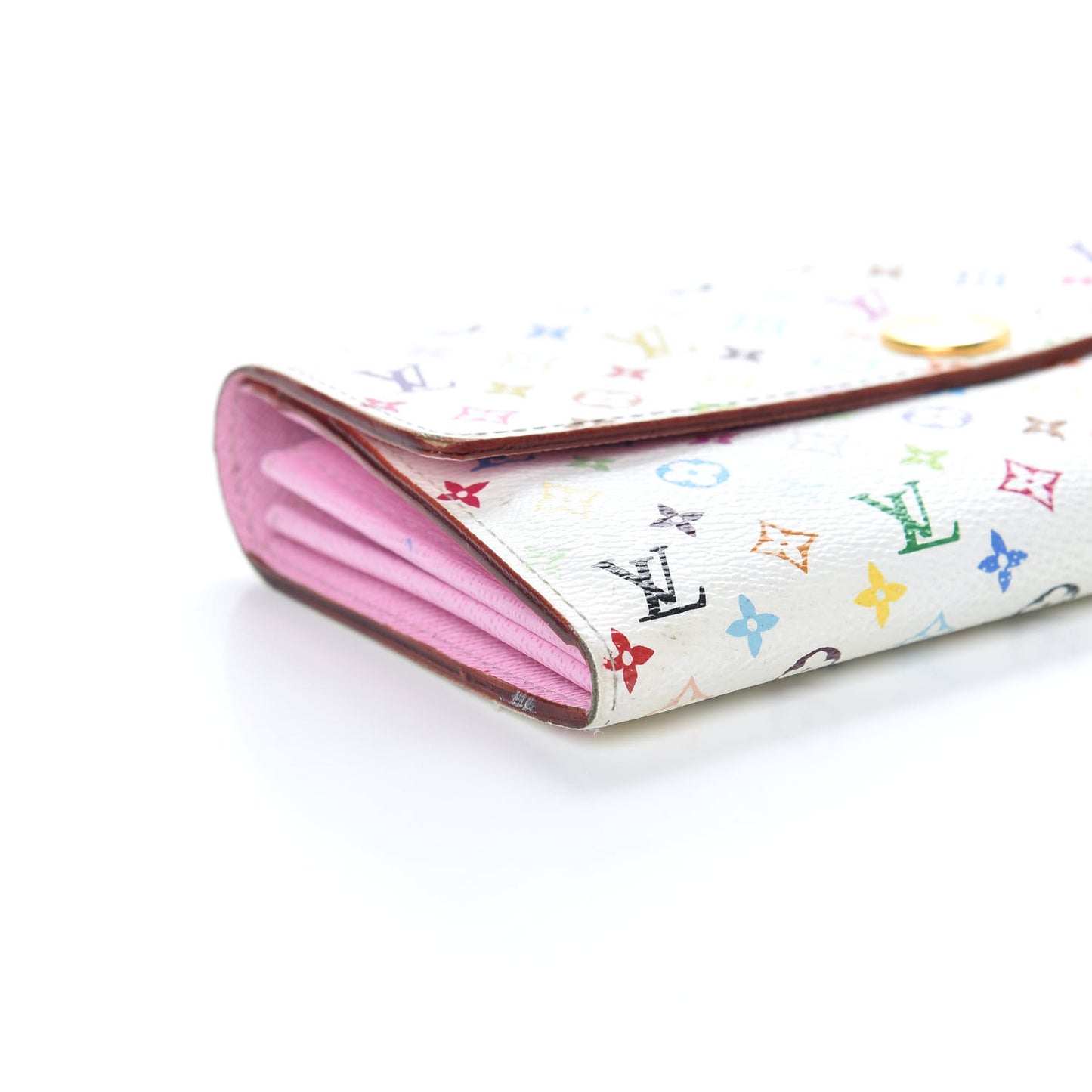 Monogram Multicolor Sarah Wallet White Litchi