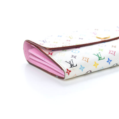 Louis Vuitton Monogram Multicolor Sarah Wallet White Litchi 7 of 9