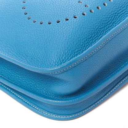 Hermes Taurillon Clemence Evelyne III PM Blue Jean 5 of 8