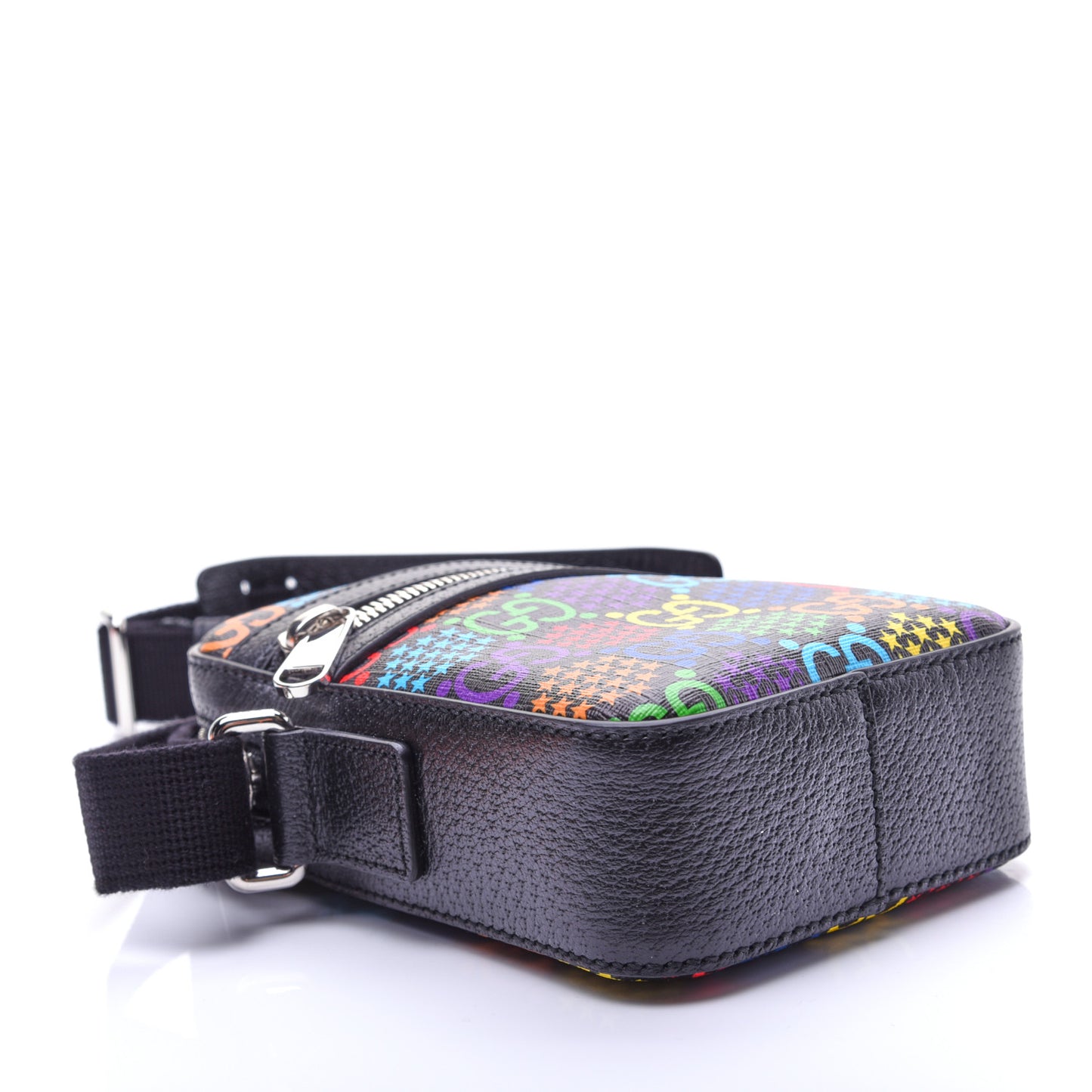 GG Supreme Monogram Psychedelic Messenger Bag Black