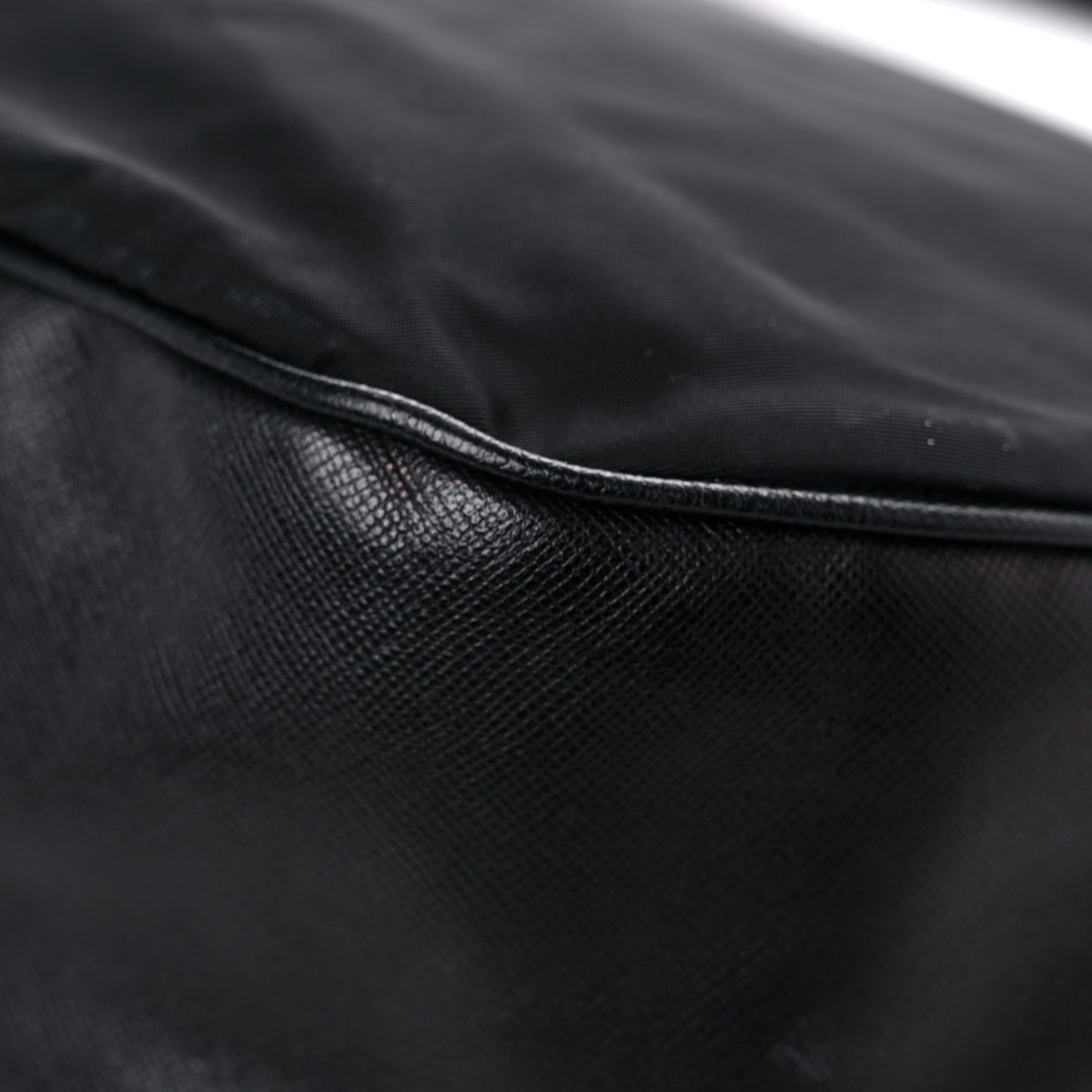 Tessuto Nylon Saffiano Hobo Black