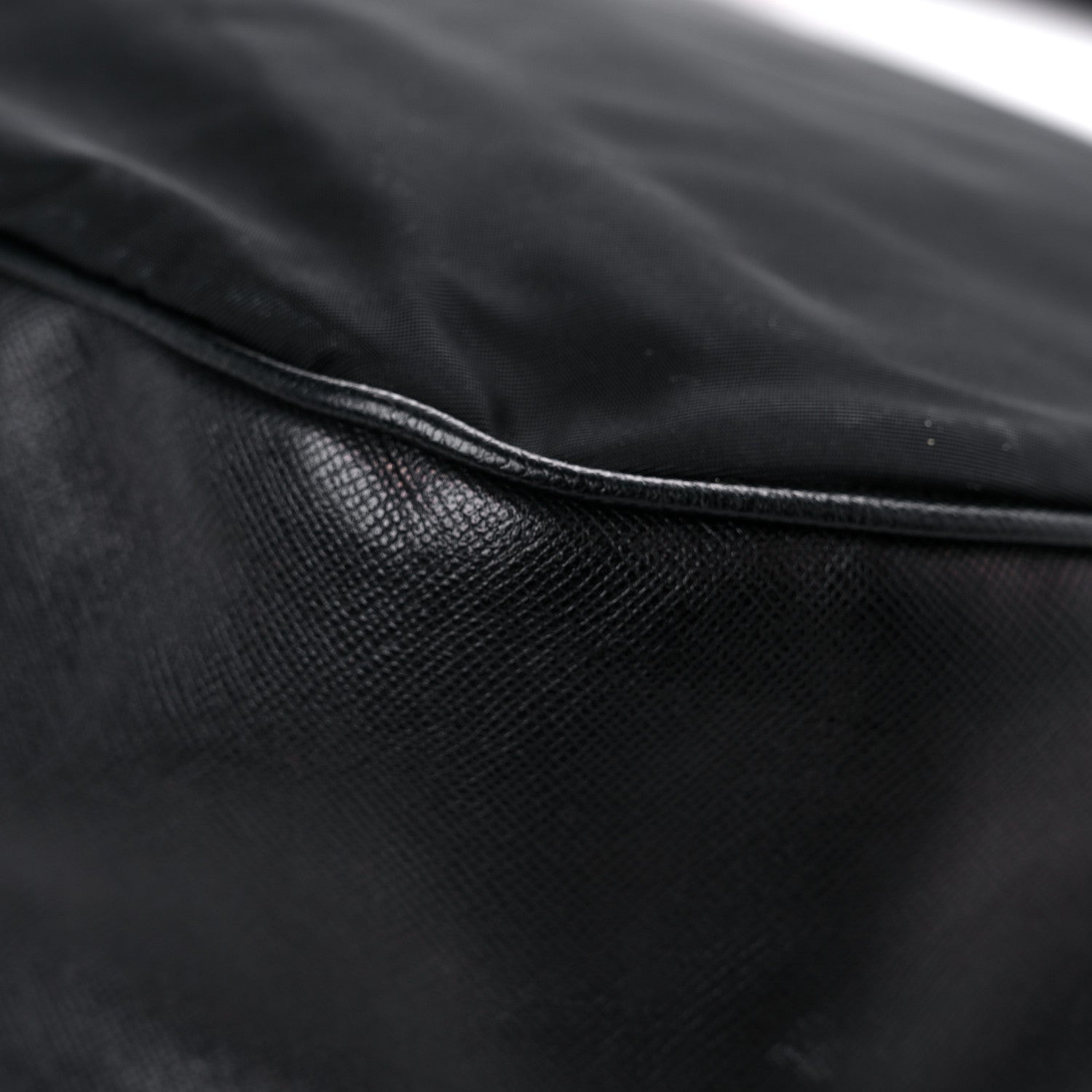 Prada Tessuto Nylon Saffiano Hobo Black 9 of 14