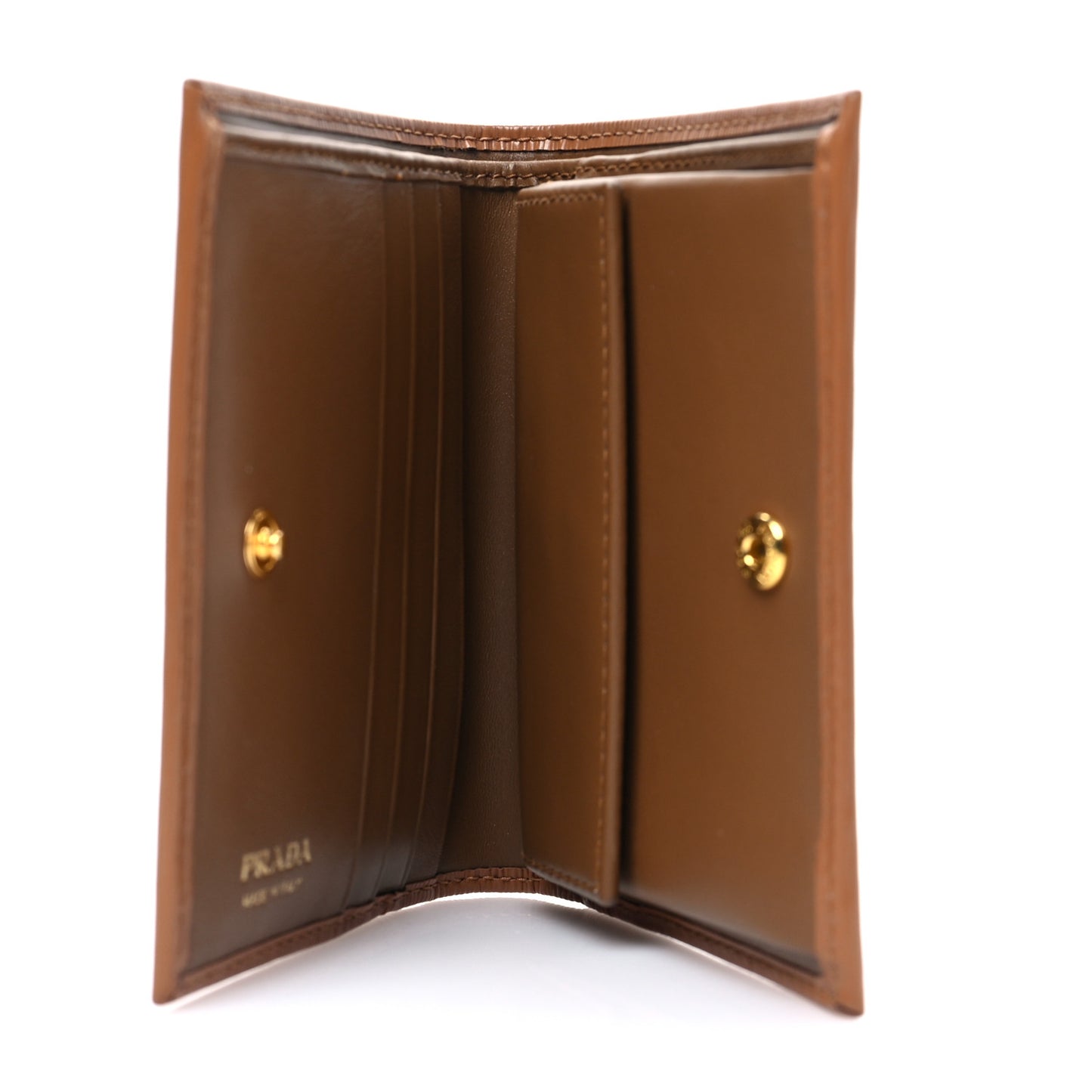 Vitello Move Bi-Fold Card Holder Wallet Caramel