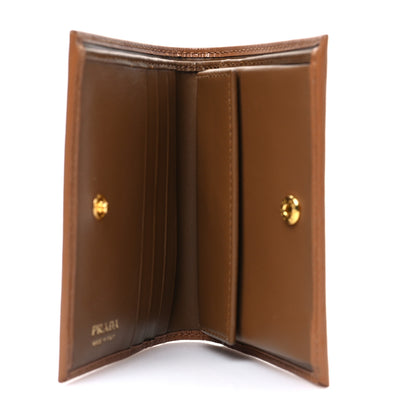 Prada Vitello Move Bi-Fold Card Holder Wallet Caramel 5 of 7