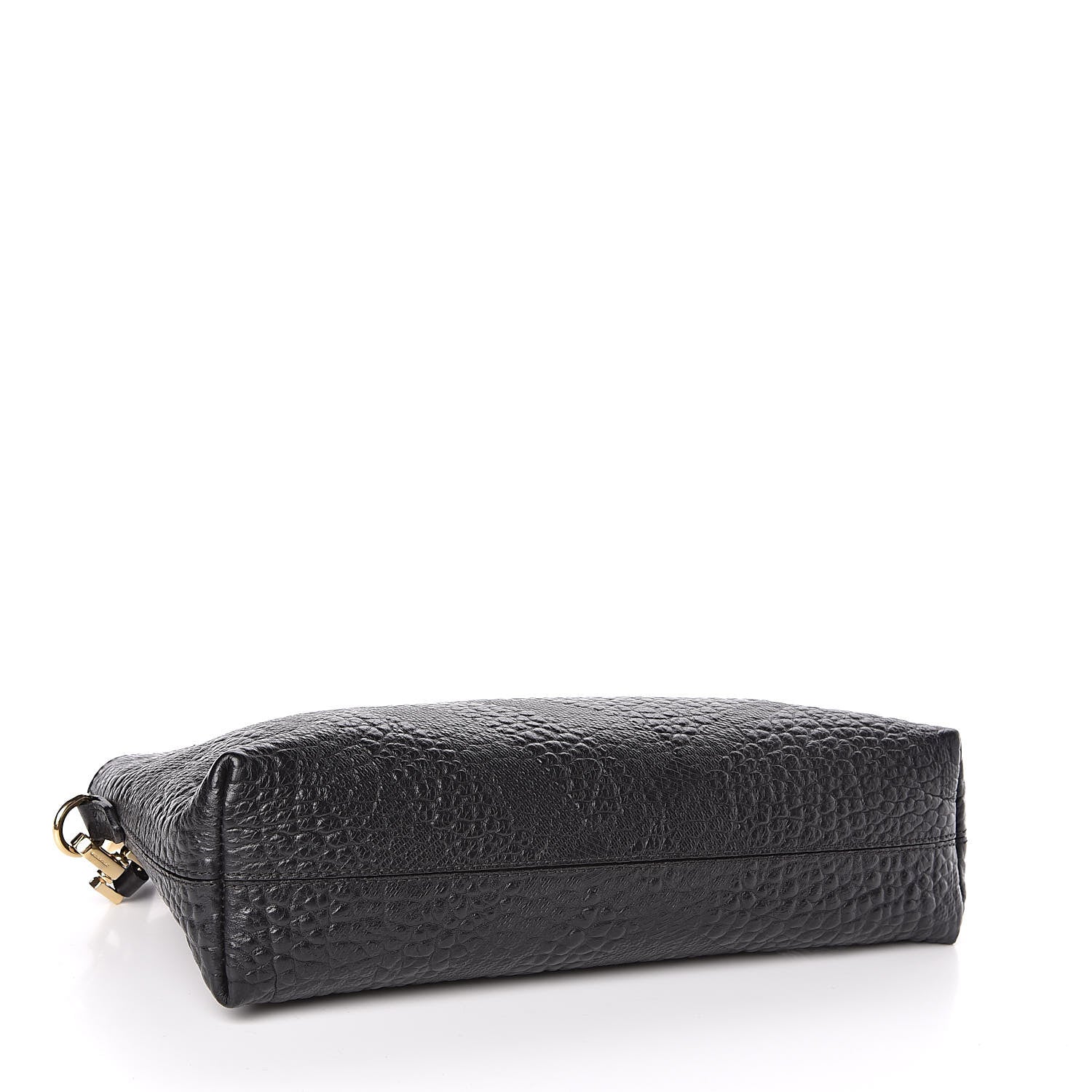 Burberry Signature Grain Calfskin Check Embossed Small Chichester Crossbody Clutch Bag Black 4 of 11