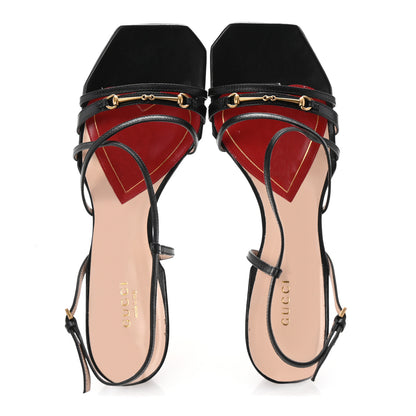 Gucci Malaga Kid Victoria Strappy Horsebit Sandals 41 Black 2 of 9