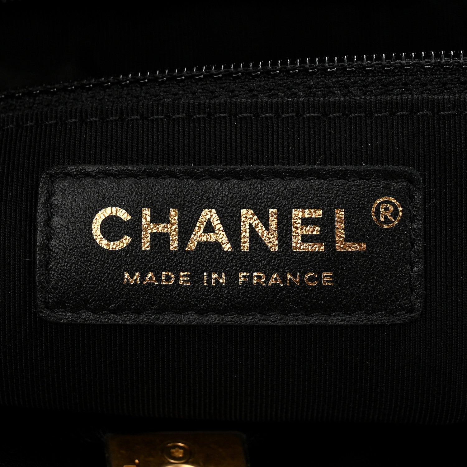 Chanel Aged Calfskin Chevron Quilted Shopping Tote Black 6 of 10