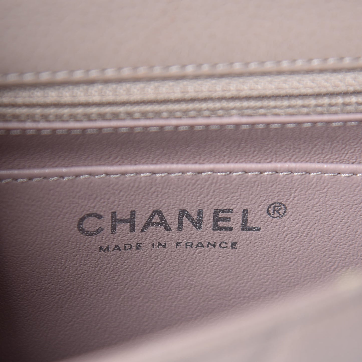 Caviar Quilted Mini Square Flap Taupe