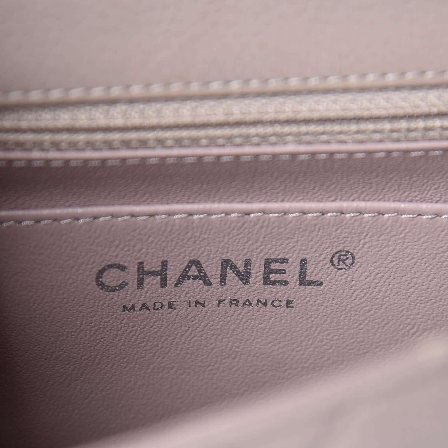 Chanel Caviar Quilted Mini Square Flap Taupe 6 of 10