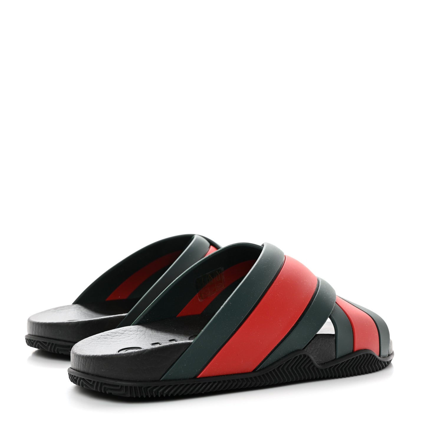 Rubber Web Womens Criss Cross Slide Sandals 39 Green Red